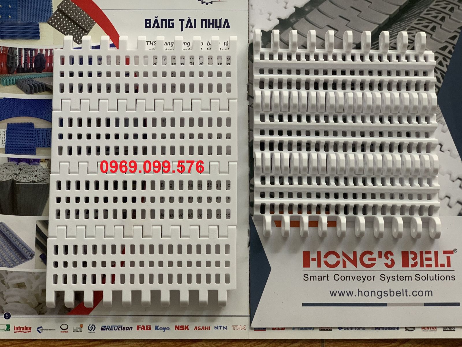  Băng Tải Nhựa Hongbelt HS-100B 